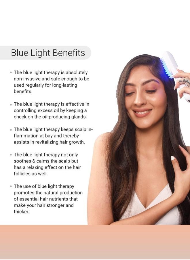 ProTouch - PROTOUCH LED Hair Therapy Comb with Red & Blue LED light scalp treatment & Vibration massage | Hair Fall control | Scalp Massage | Portable & Detangling | For Men & Women | All Hair Type - Image 1