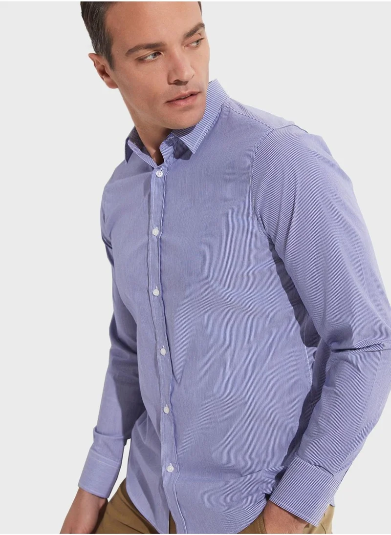 جون Striped Slim Fit Shirt