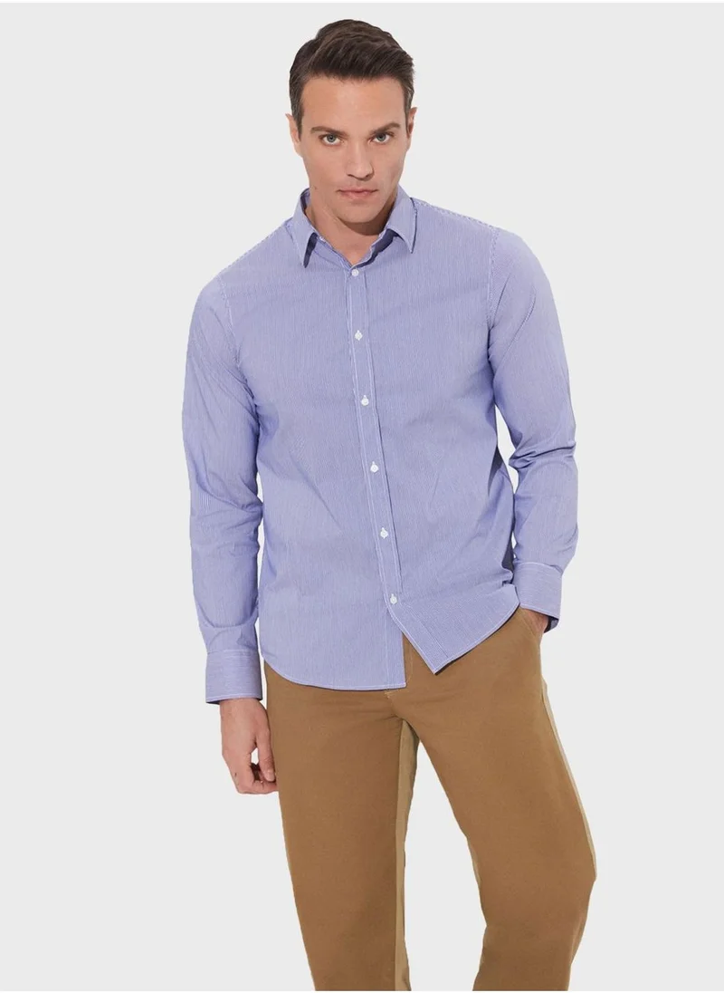 جون Striped Slim Fit Shirt