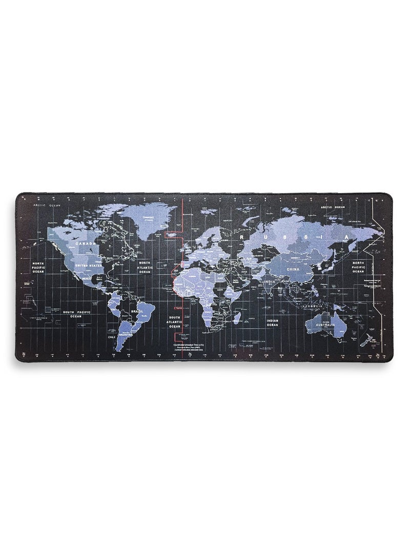 Large Mouse Pad, World Map Design (90cm x 40cm x 2mm), HD Print Pattern Desk Mat, Extended Mouse Pad and Keyboard Mouse Pads, Waterproof Fabric Surface Mouse Pads for Office, Anti-Slip Rubber Base - Image 1