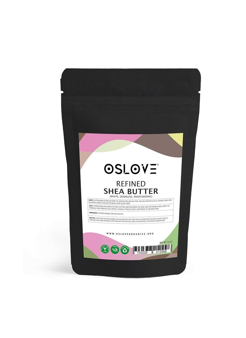 Oslove Organics SHEA BUTTERREFINED ORGANIC 16 oz Rich and Creamy 16 