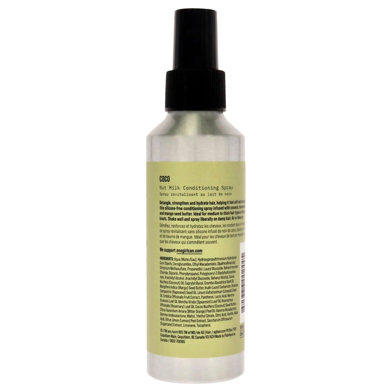AG Care Coco Nut Milk Conditioning Spray, 5 Fl Oz - Image 2