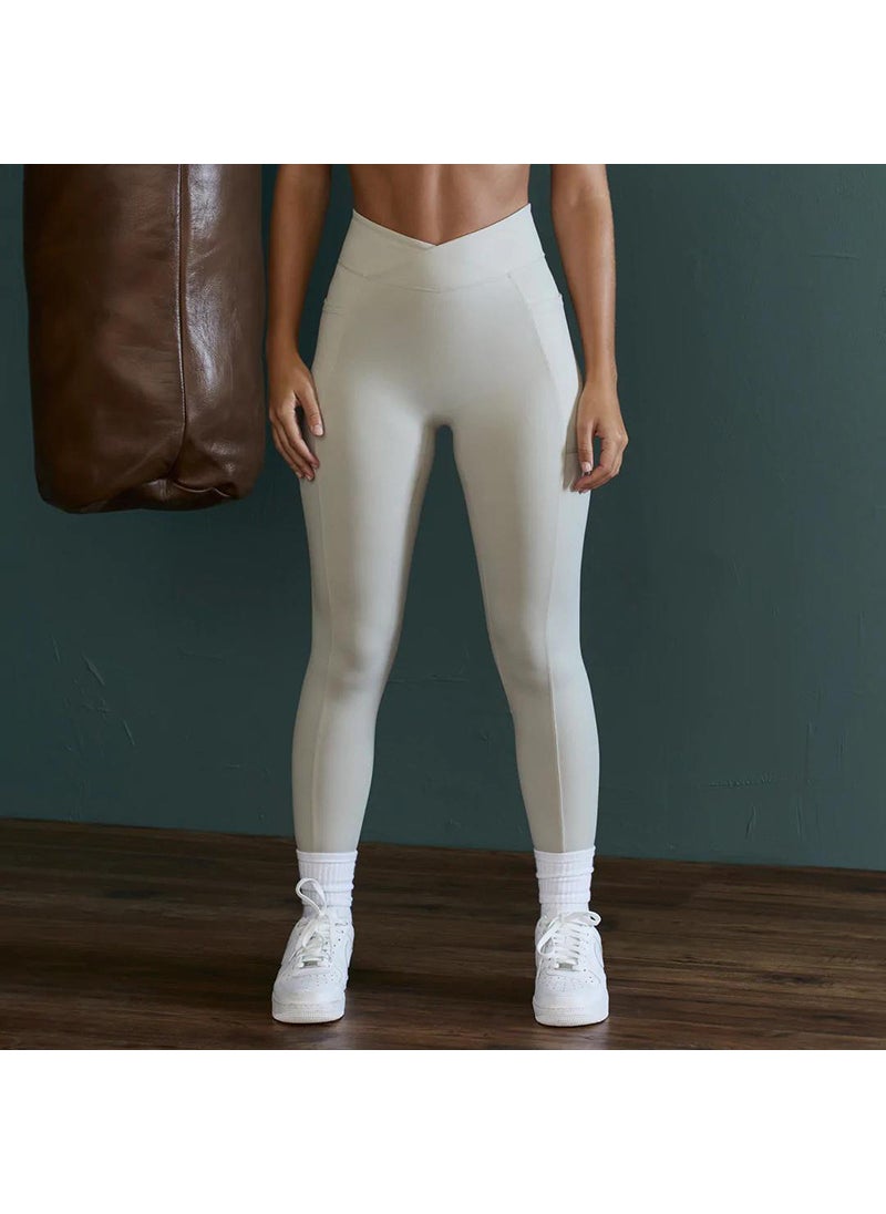Generic - Alo Naked Feeling Leggings Womens High-Waisted Push-Up Elastic Peach Hip Sports Fitness Pants Quick Dry Running Trousers Green - Image 1