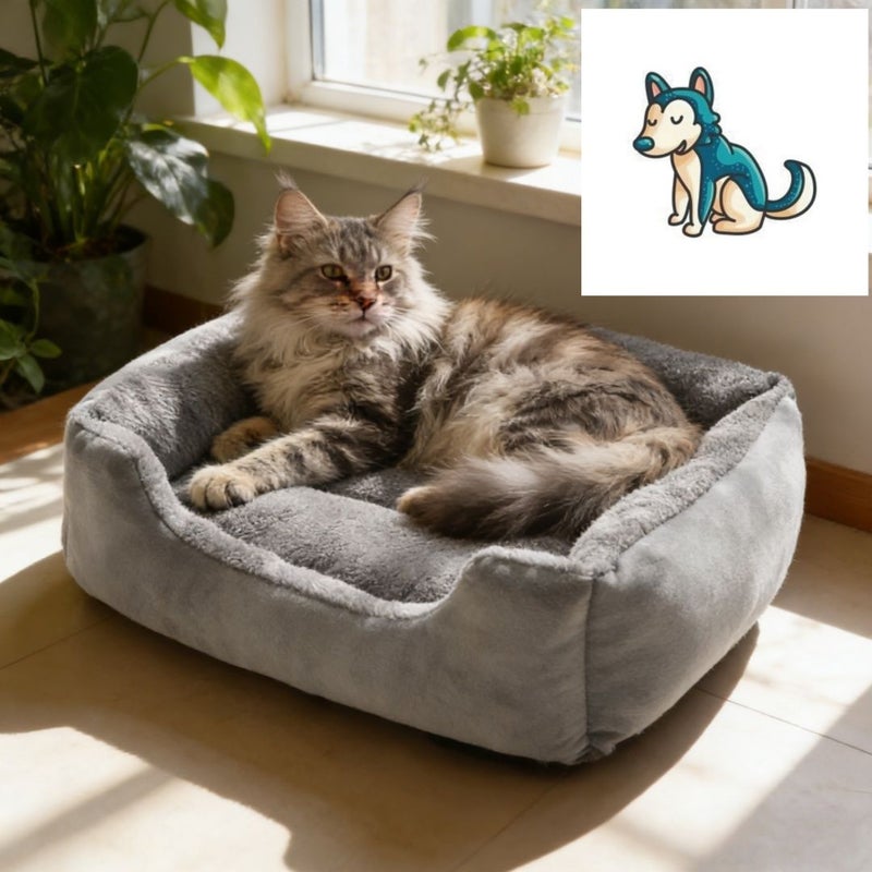 DIY Green Dog Sticker Square Pet Sofa Thickened Sponge Bean Green Color - Image 1
