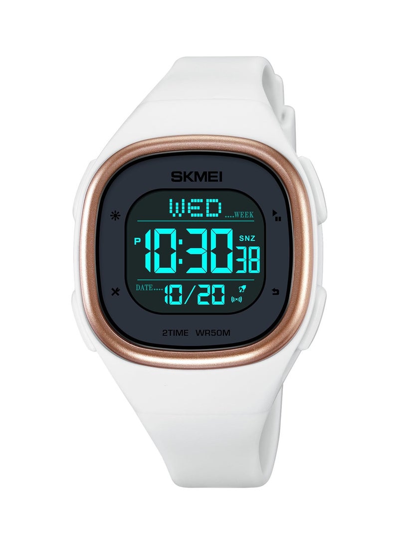 Excefore Digital Watch for Unisex, Multifunction Sport Watch Square LED Digital Watch with Dual Time Stopwatch Date, Minimalist Square Digital Watch Waterproof WristWatch 50M Waterproof EL Light - Image 1