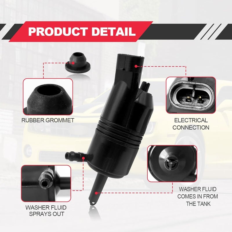RBOKO Windshield Washer Pump for Chevrolet and GMC - Image 3