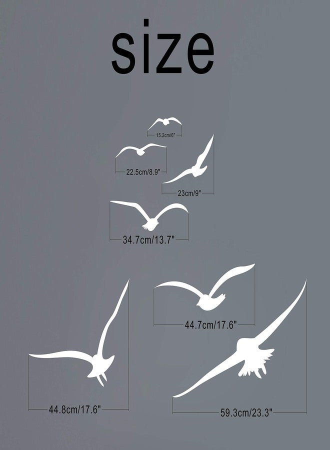 GESTYZ Flying Birds Wall Decals, Vinyl Stickers for Dorm, Nursery, Office, Kids Room, Bedroom, Living Room - Modern Home Decor Y20 (White) - Image 5