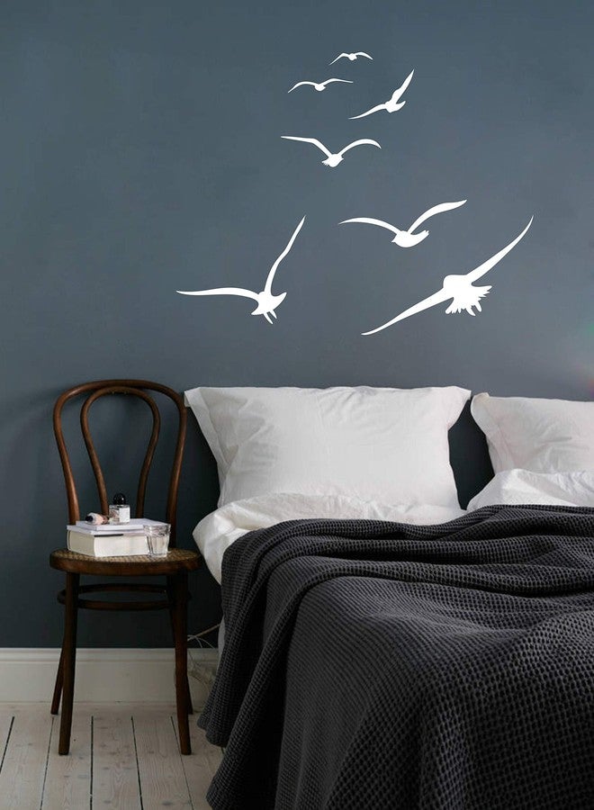 GESTYZ Flying Birds Wall Decals, Vinyl Stickers for Dorm, Nursery, Office, Kids Room, Bedroom, Living Room - Modern Home Decor Y20 (White) - Image 1