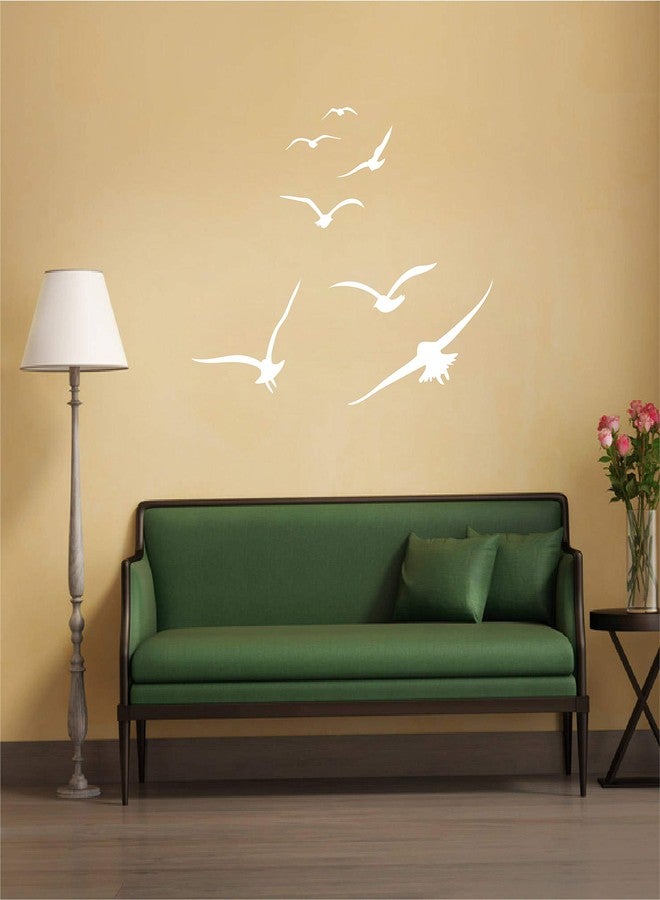 GESTYZ Flying Birds Wall Decals, Vinyl Stickers for Dorm, Nursery, Office, Kids Room, Bedroom, Living Room - Modern Home Decor Y20 (White) - Image 3