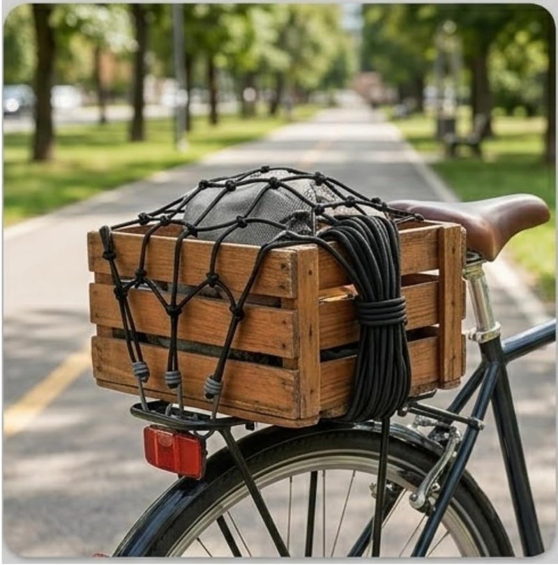 Hasanat Essentials Heavy-Duty Bungee Net Cargo Organizer for Bicycles and Motorcycles - Image 3