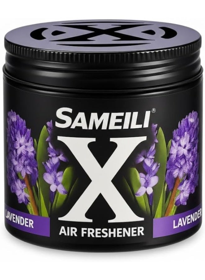 SAMEILI Lavender Air Freshener for Car and Home – Long Lasting Gel Fragrance in Black Jar – Odor Eliminator for Vehicle, Office, Bathroom and Small Spaces – Compact Scented Deodorizer Canister - Image 1
