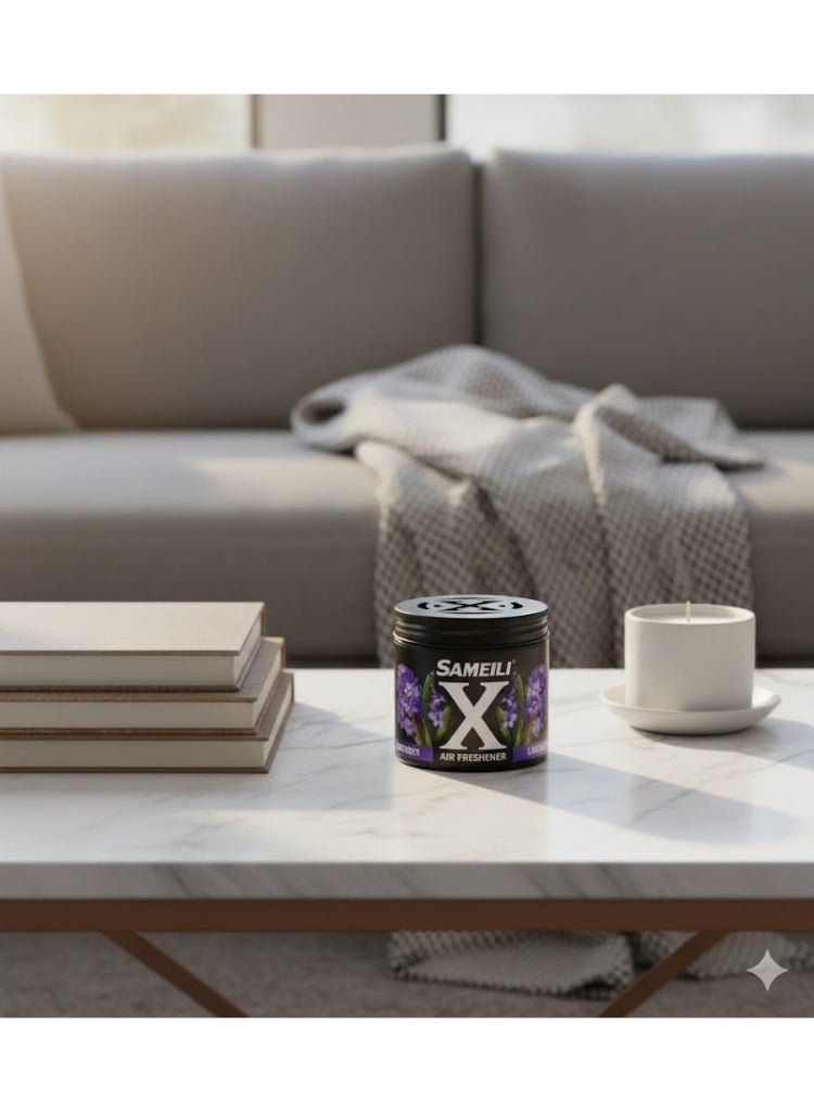 SAMEILI Lavender Air Freshener for Car and Home – Long Lasting Gel Fragrance in Black Jar – Odor Eliminator for Vehicle, Office, Bathroom and Small Spaces – Compact Scented Deodorizer Canister - Image 2
