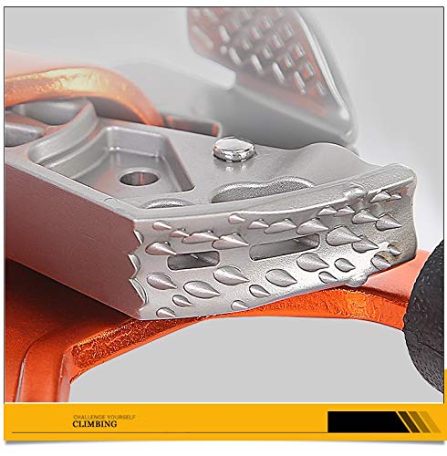 SZCQ SRT Climbing Equipment Hand Ascender Light Alloy Mountaineering Rock Ergonomic Rappelling Gear Handled Right asender Arborist Tree Climber Rigging (Orange,Right Hand) - Image 5