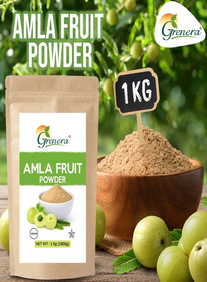 Grenera Amla powder 1kg for drinking and eating (Emblica Officinalis, Indian Gooseberry) | For Skin, Hair Growth | Rich in Vitamin C | For Hair, Skin & Wellness | No Additives, No Preservatives - Image 3