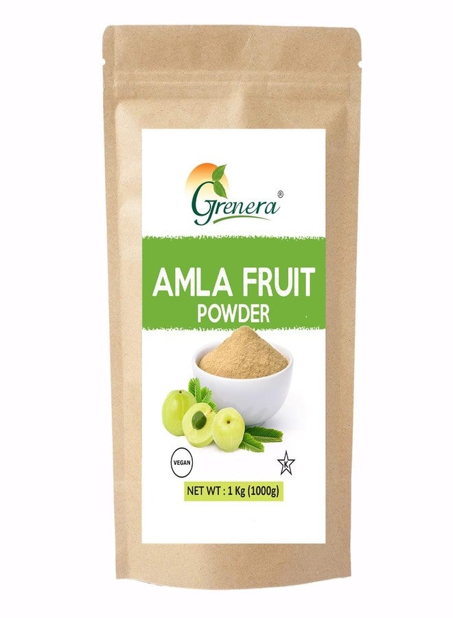 Grenera Amla powder 1kg for drinking and eating (Emblica Officinalis, Indian Gooseberry) | For Skin, Hair Growth | Rich in Vitamin C | For Hair, Skin & Wellness | No Additives, No Preservatives - Image 1