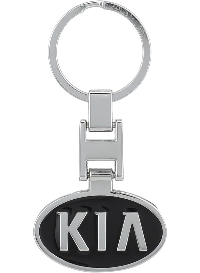 Keya Black 3D Kia Logo Car Keychain - Image 1