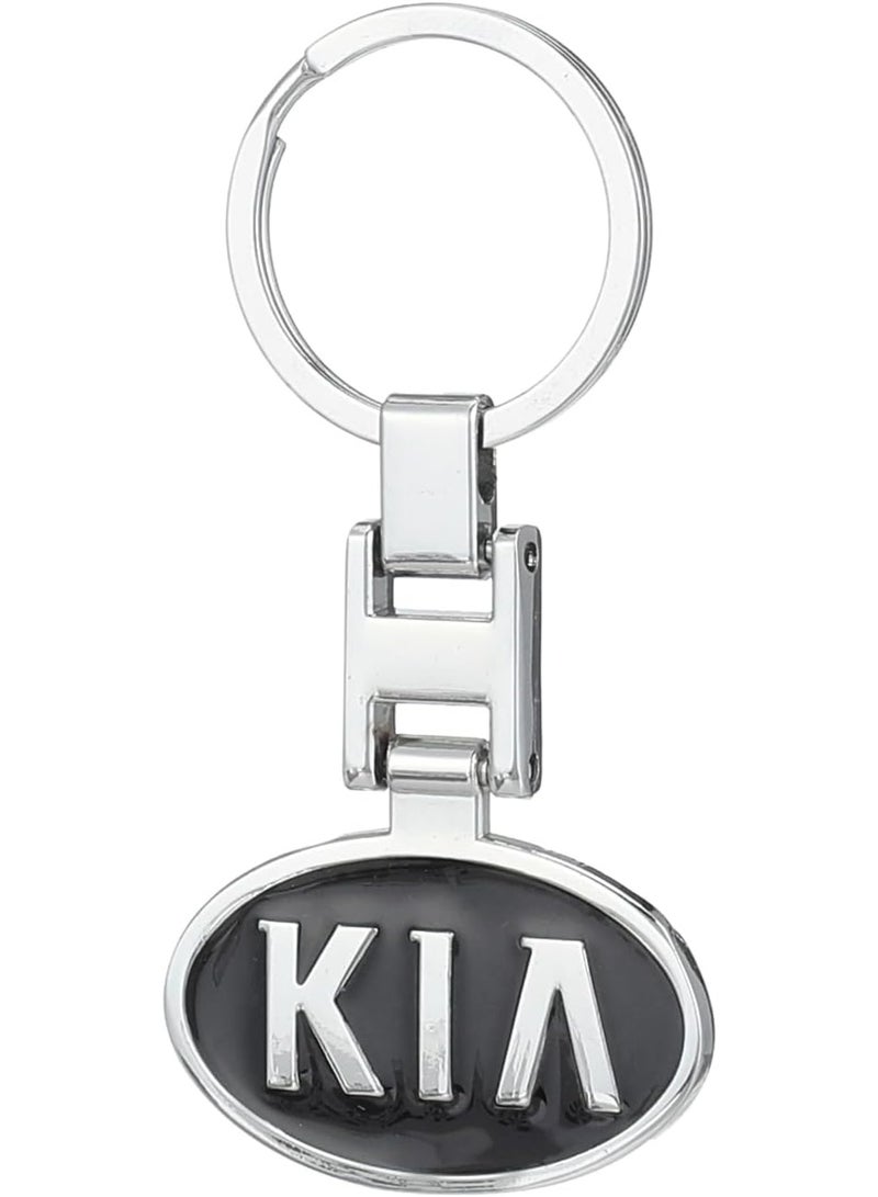 Keya Black 3D Kia Logo Car Keychain - Image 2