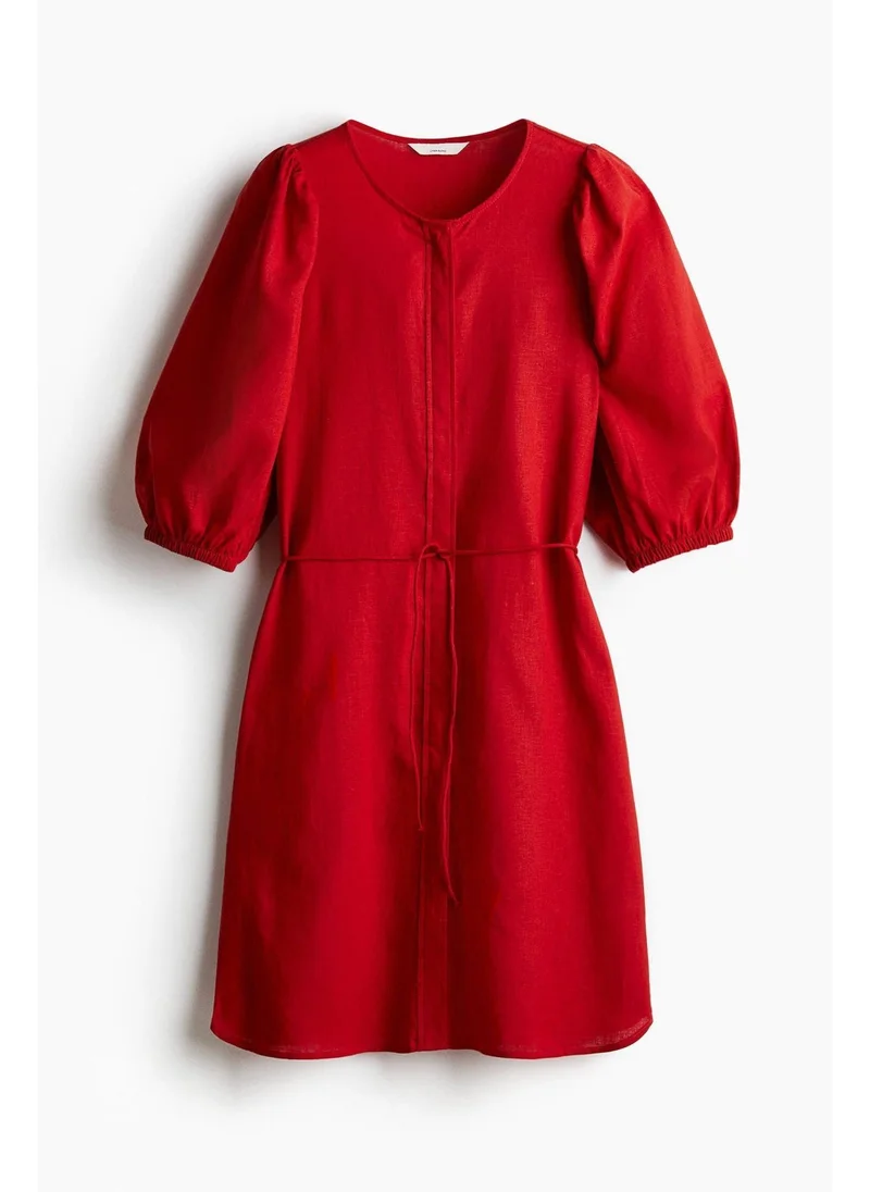 اتش اند ام Linen-blend dress