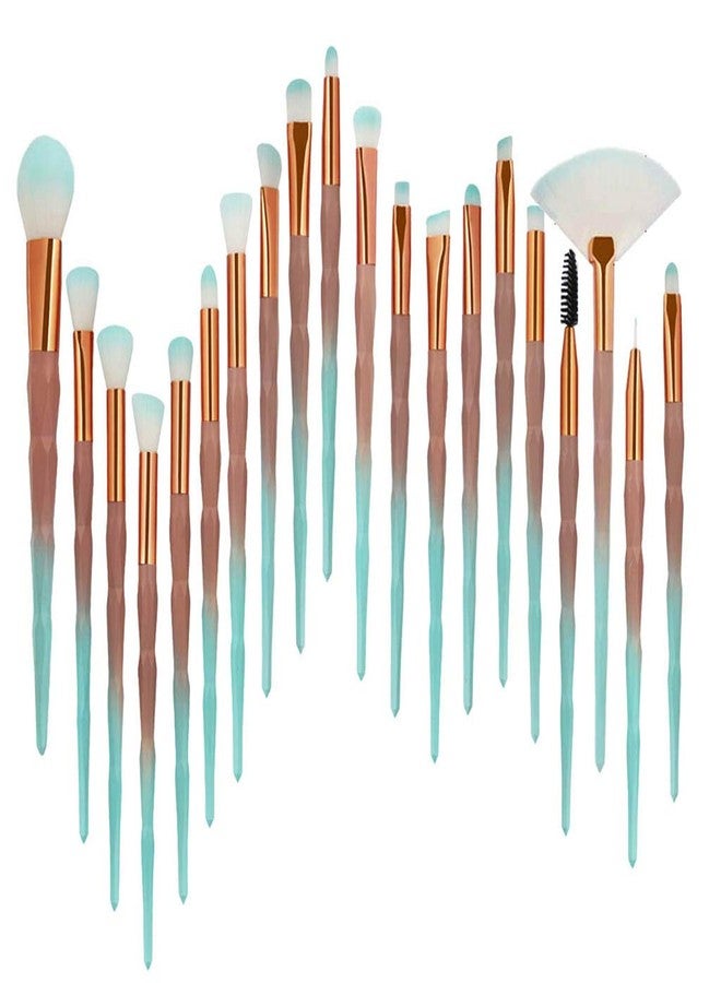 Tenmon 20Pcs Unicorn Makeup Brush Set Professional Face Eye Shadow Eyeliner Foundation Blush Lip Makeup Brushes Powder Liquid Cream Cosmetic Brush - Image 2