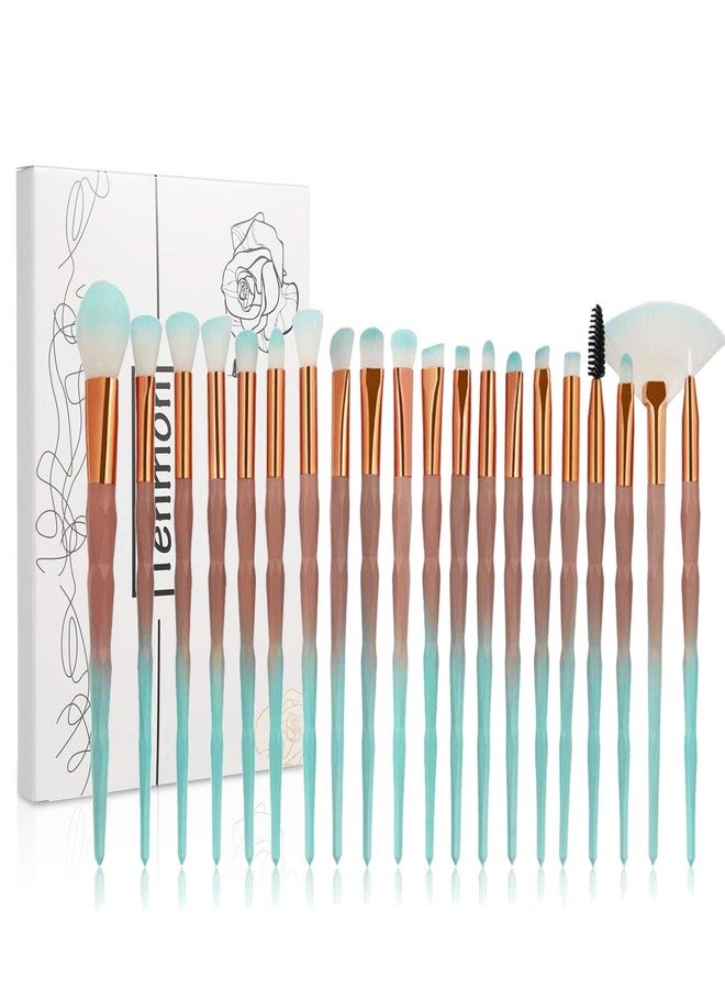 Tenmon 20Pcs Unicorn Makeup Brush Set Professional Face Eye Shadow Eyeliner Foundation Blush Lip Makeup Brushes Powder Liquid Cream Cosmetic Brush - Image 1