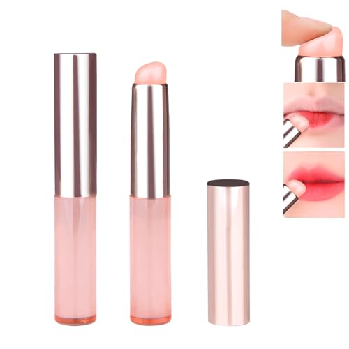 VOIISH 2-Piece Silicone Lip Applicator Set, Silicone Brush for Lipstick, Lip Balm, Lip Gloss, Concealer, Brown, 2 Count - Image 1