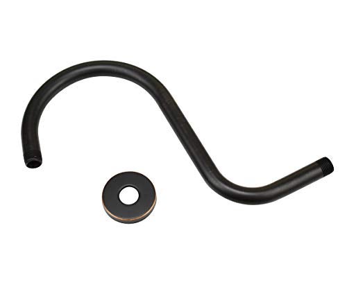 Purelux Goose Neck Shower Arm Made of Stainless Steel, Oil Rubbed Bronze Showerhead Extension - Image 2