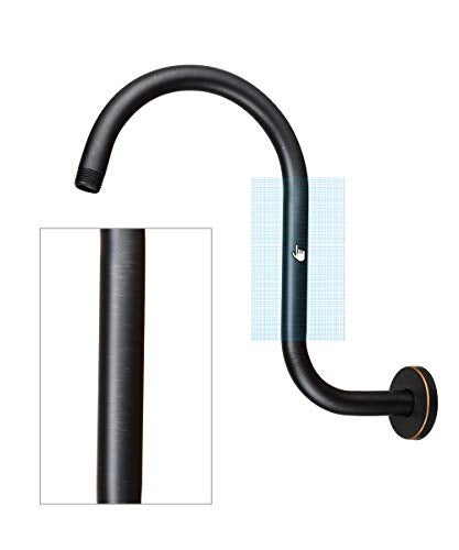 Purelux Goose Neck Shower Arm Made of Stainless Steel, Oil Rubbed Bronze Showerhead Extension - Image 3