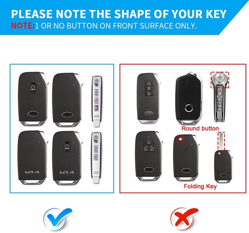 QBUC for Kia Key Fob Cover Case with Keychain Compatible with Kia K5 Sportage Sorento Telluride Forte Seltos Soul Niro Car Key（Purple） - Image 2