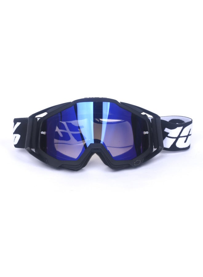Spot Pitscottfox 100 Off-road Motorcycle & Ski Goggles - Color Changing, Black Frame, Blue Lens, Nose Guard