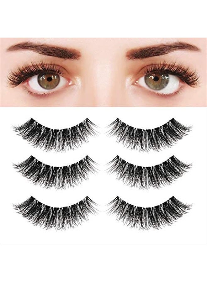 BEPHOLAN Eyelashes Natural Look False Lashes - Bepholan Fake Eyelashes 5D Super Fluffy False Eyelashes Clear Band Wispy Lashes 3-Pack Faux Mink Lashes,XMZ92 - Image 1