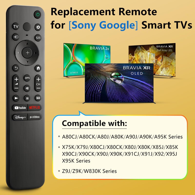 OMAIC for Sony Bravia TV Remote, Replacement for All Sony LED OLED Smart TVs. 1-Year Warranty.No Voice Function. - Image 2