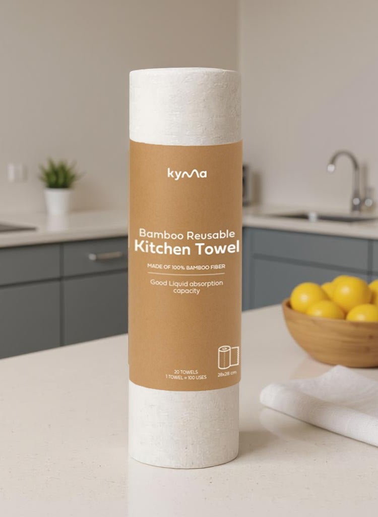 kyma Reusable Bamboo Kitchen Towels - Image 2