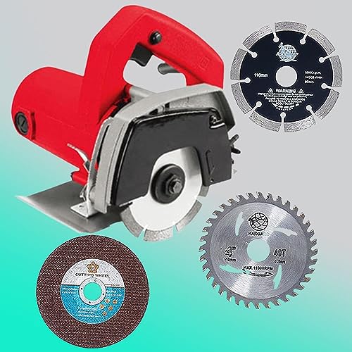 MLD 4 inch height adjustable tiles cutter machine 1050w marble cutting machine With 3 Pieces Wheels/Discs for Cutting Wood/Metal/Brick/Marble (Size -110mm, Plastic, multicolor) - Image 1