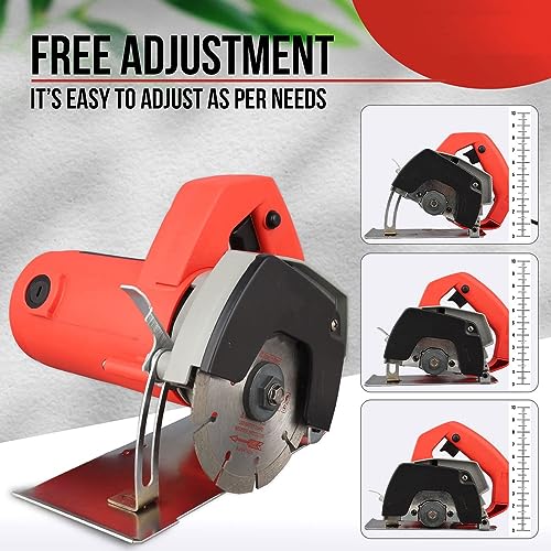 MLD 4 inch height adjustable tiles cutter machine 1050w marble cutting machine With 3 Pieces Wheels/Discs for Cutting Wood/Metal/Brick/Marble (Size -110mm, Plastic, multicolor) - Image 4