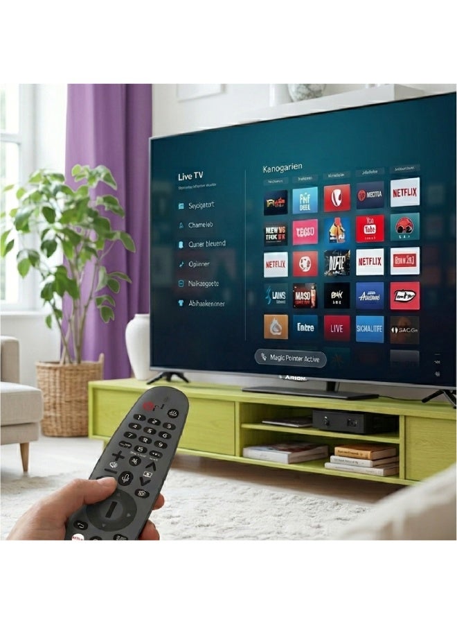 أريون تلفزيون سمارت QLED مقاس 55 بوصة 4K UHD، نظام webOS 25، ريسيفر رقمي مدمج، تصميم بدون إطار - Image 4