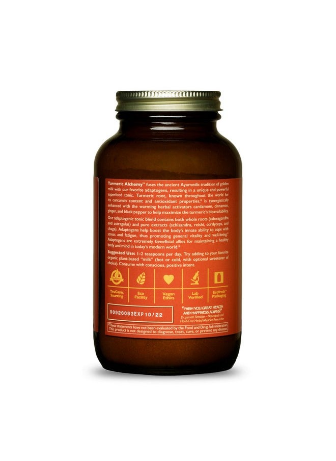 HEALTHFORCE SUPERFOODS Turmeric Alchemy 180 Grams Superfood Adaptogen Tonic Golden Milk & Curcumin Blend Supports Energy Endurance & Vitality Organic Vegan Gluten Free 60 Servings  - Image 4