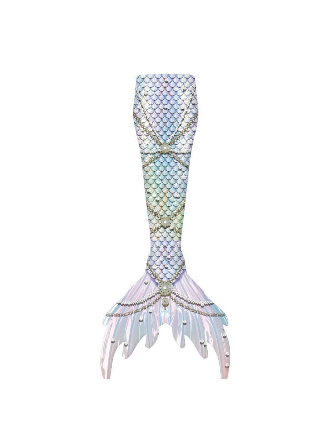 إسكدنيا ملابس سباحة صيفية للكبار لعام 2023 بدلة سباحة حورية البحر للفتيات بدلة حورية البحر للأميرة بدلة أداء حورية البحر لون الذيل: E438 مقاس ذيل واحد: للكبار S - Image 1