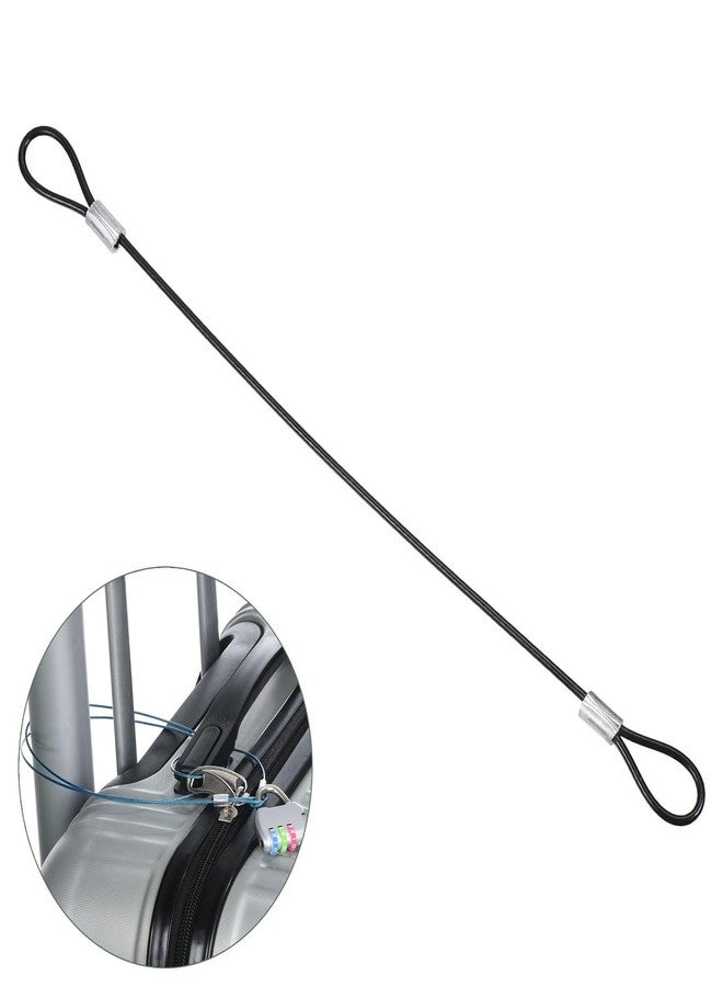 YOKIVE 4 Pcs Safety Cable Locks, Stainless Steel Security Wire Rope with Double Loops | Great for Outdoor, Luggage Locks (Black, 8-Inch) - Image 5