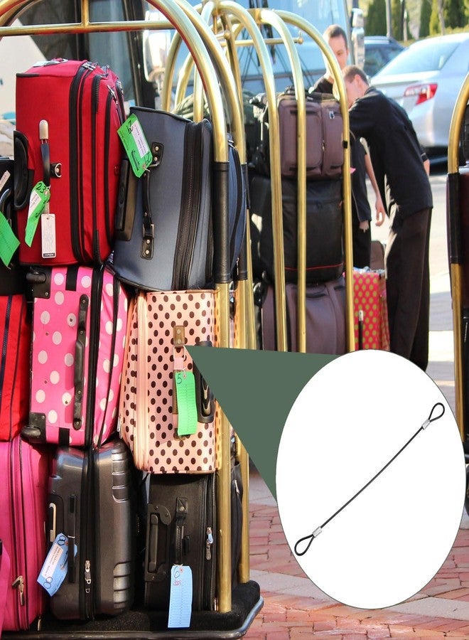 YOKIVE 4 Pcs Safety Cable Locks, Stainless Steel Security Wire Rope with Double Loops | Great for Outdoor, Luggage Locks (Black, 8-Inch) - Image 4