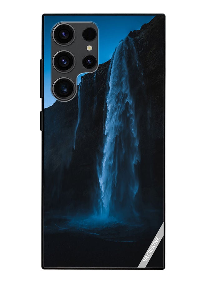 VR CREATIVE Protective Case Cover For Samsung Galaxy S23 Ultra 5G Blue Waterfall Design Multicolour - Image 1