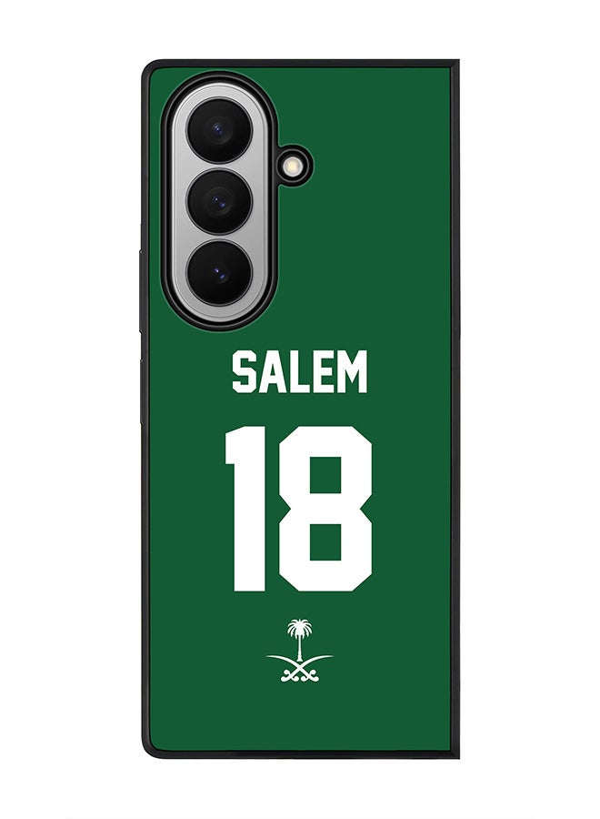 Stylizedd For Samsung Galaxy Z Fold7 Case,Slim fit Camera Protection, Shockproof Thin Phone cover  - Football - Saudi Arabia,  Salem