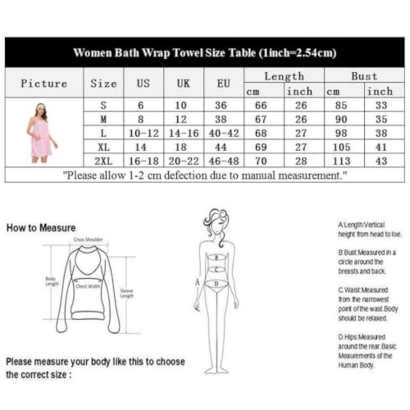 Xivor Bath Towel for Women, Adjustable Bath Wrap with Pocket and Face Headband, Soft Absorbent Spa Towel, Wearable Bathrobe Cover for Shower, Gym, Travel and Home - Image 4