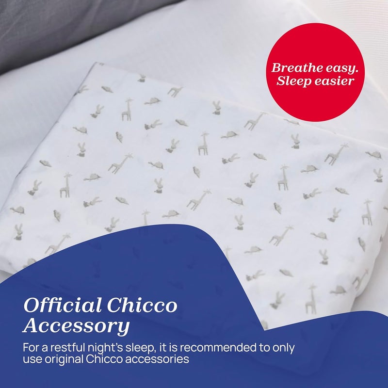 Chicco Next2Me Crib Sheets (Pack of 2), 100% Soft Cotton, Original and Official Accessory for Next2Me Co-Sleeping Crib, Cotton and Cloud - Image 4