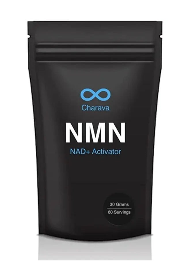 Charava - Charava NMN Powder | Enhanced Absorption | NAD+ Booster | Extend Cellular Lifespan | 30g | UK 3rd Party Certified - Image 1