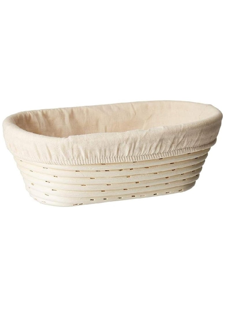 Banneton Bread Proofing Basket Oval Liner SUGUS HOUSE Brotform Dough Rising Baking Bowl Dough Gifts for Bakers Proving Baskets for Sourdough（25*15*8cm)  - Image 1