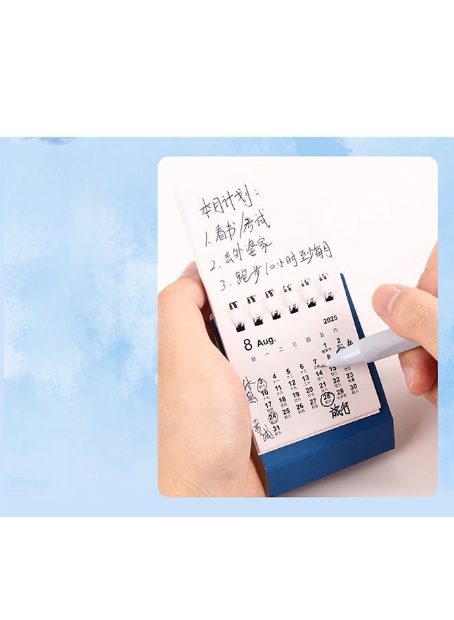 Mini Desk Calendar 2024-2025, Standing Flip Small Desk Calendar- August 2024 to Dec 2025 17 Monthly Desktop Calendar- Thick Paper Twin-Wire Binding for Home or Office (Astronaut 2) - Image 3