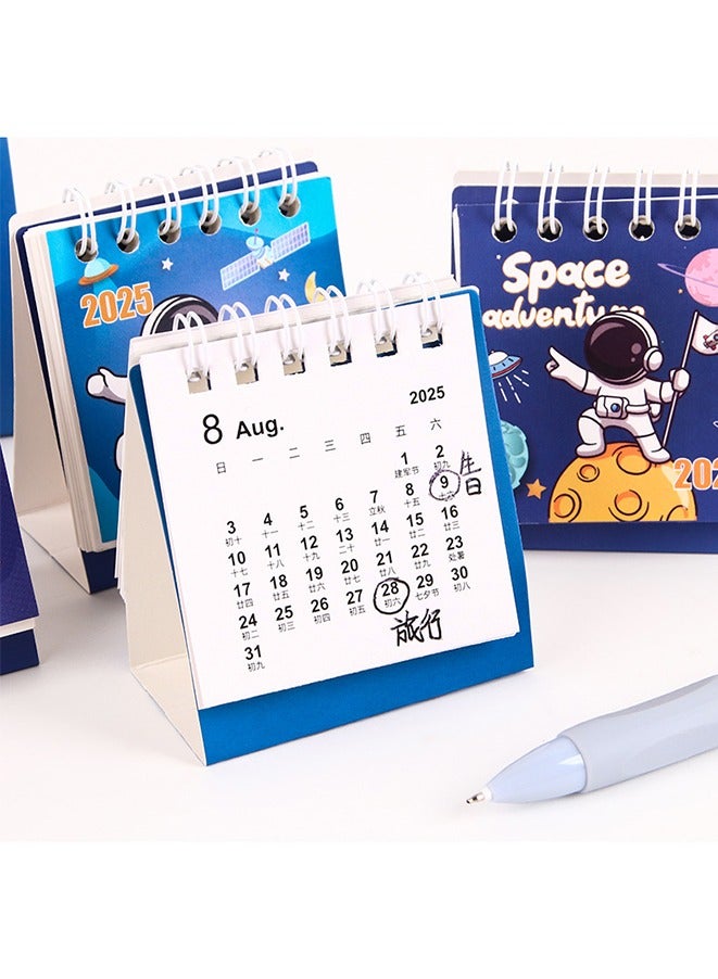 Mini Desk Calendar 2024-2025, Standing Flip Small Desk Calendar- August 2024 to Dec 2025 17 Monthly Desktop Calendar- Thick Paper Twin-Wire Binding for Home or Office (Astronaut 2) - Image 5
