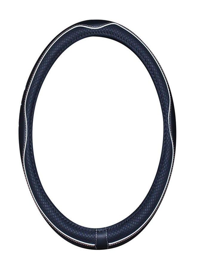 Mayco Bell Small Size Steering Wheel Cover Anti-Slip,Safety,Soft,Breathable,Durable,Full Surround,Comfortable Grip Microfiber Leather (14-14.25 inch, Black White) - Image 3