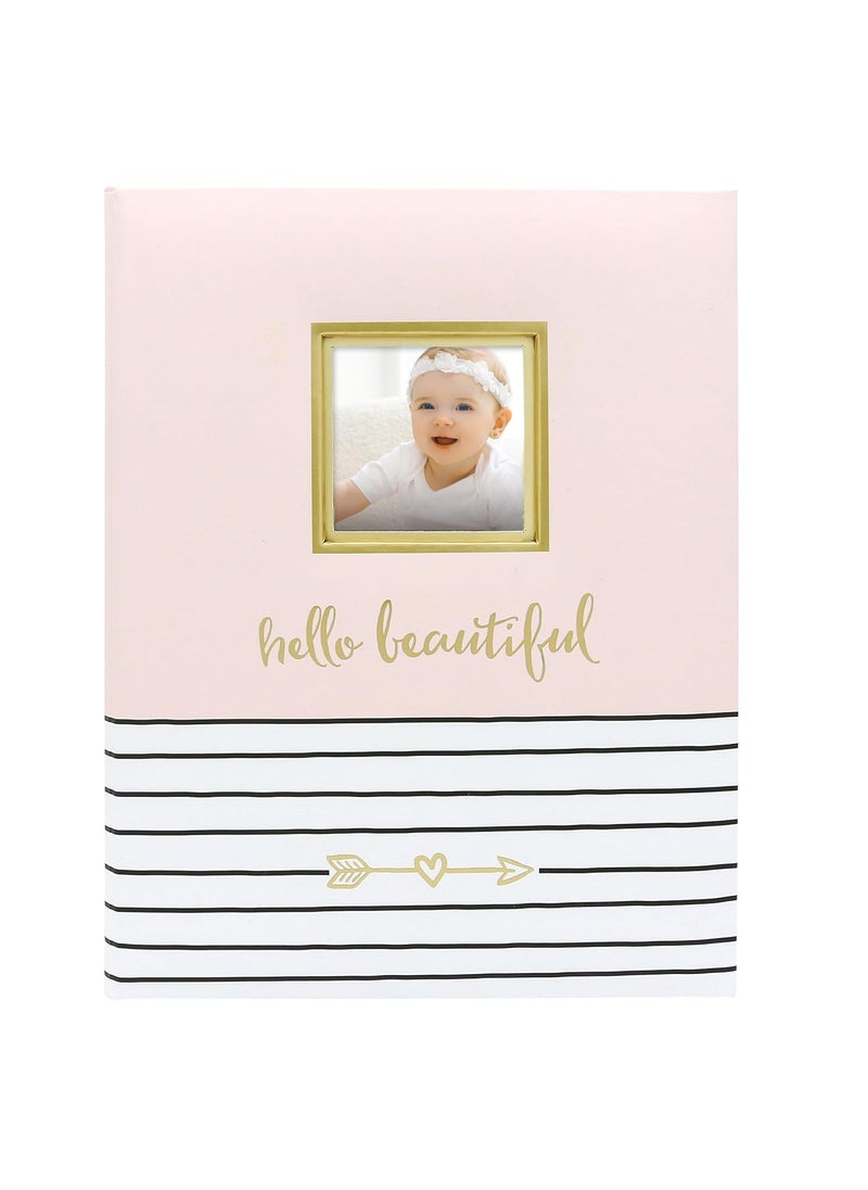 pearhead Pearhead Hello Baby First 5 Years Memory Book Baby Girl Keepsake for New and Expectant Parents Pregnancy And Milestone Journal Pink  - Image 1