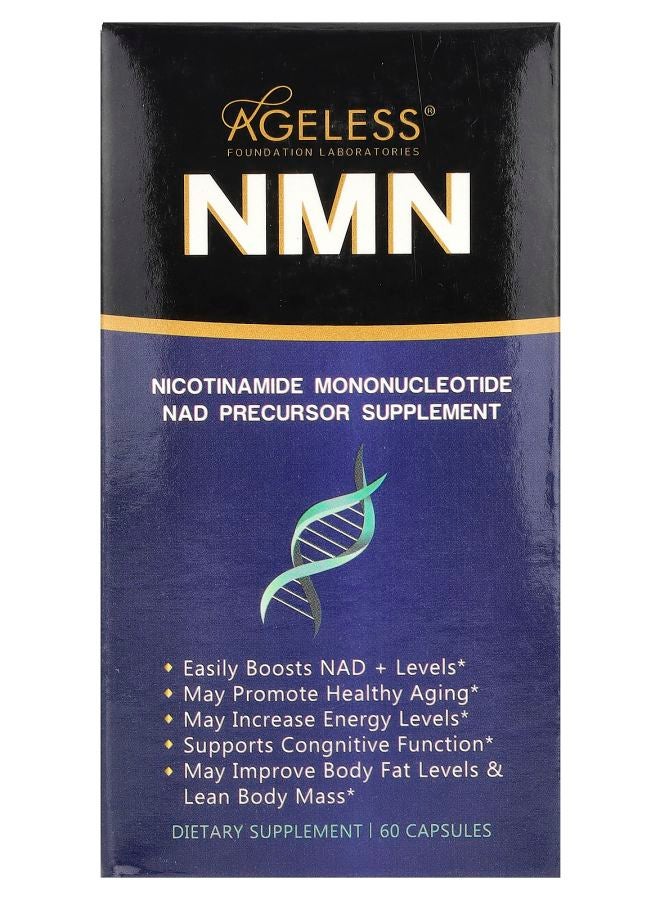 Ageless Foundation Laboratories NMN NAD Precursor Supplement 60 Capsules 